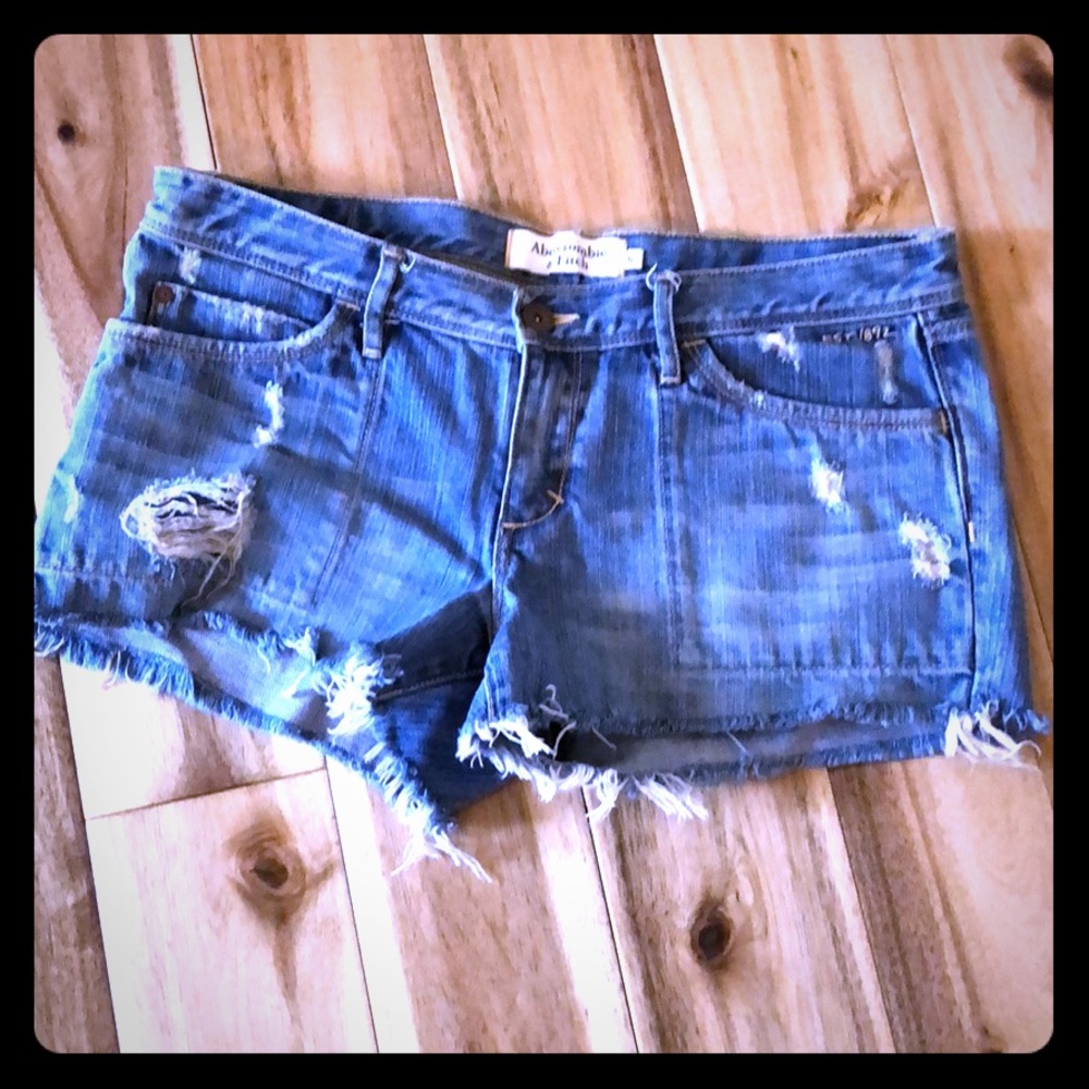 Abercrombie and Fitch cut off jean shorts